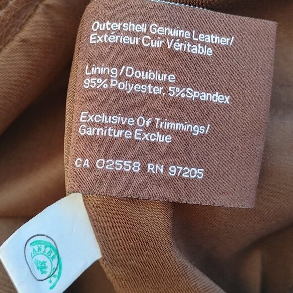 DANIER Brown Leather Pants Women's Size 4 Chocolate Brown - Picture 10 of 12